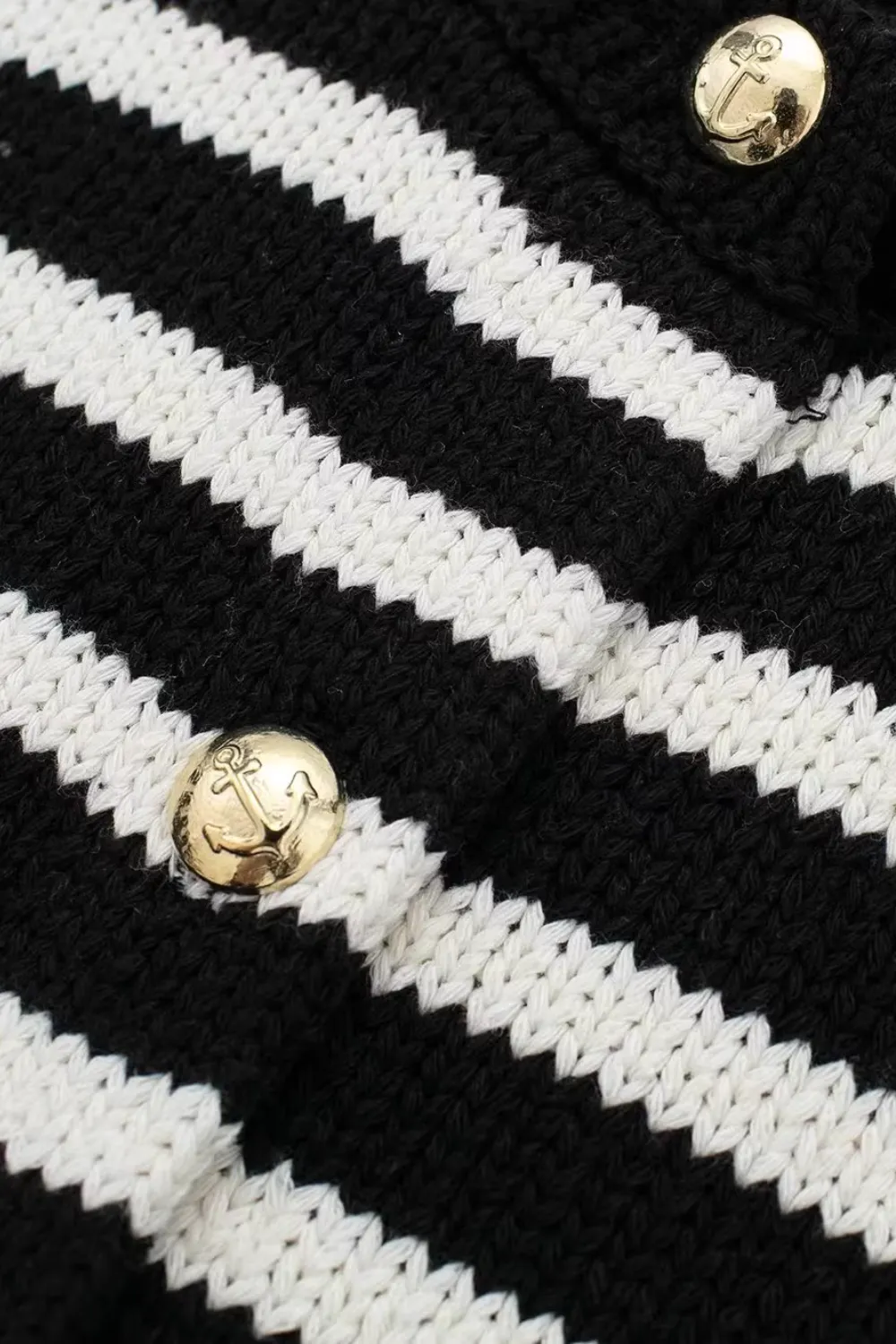 'Irene' Striped Crew-Neck Knitted Cardigan sold by Goodnight Macaroon product image thumbnail 3