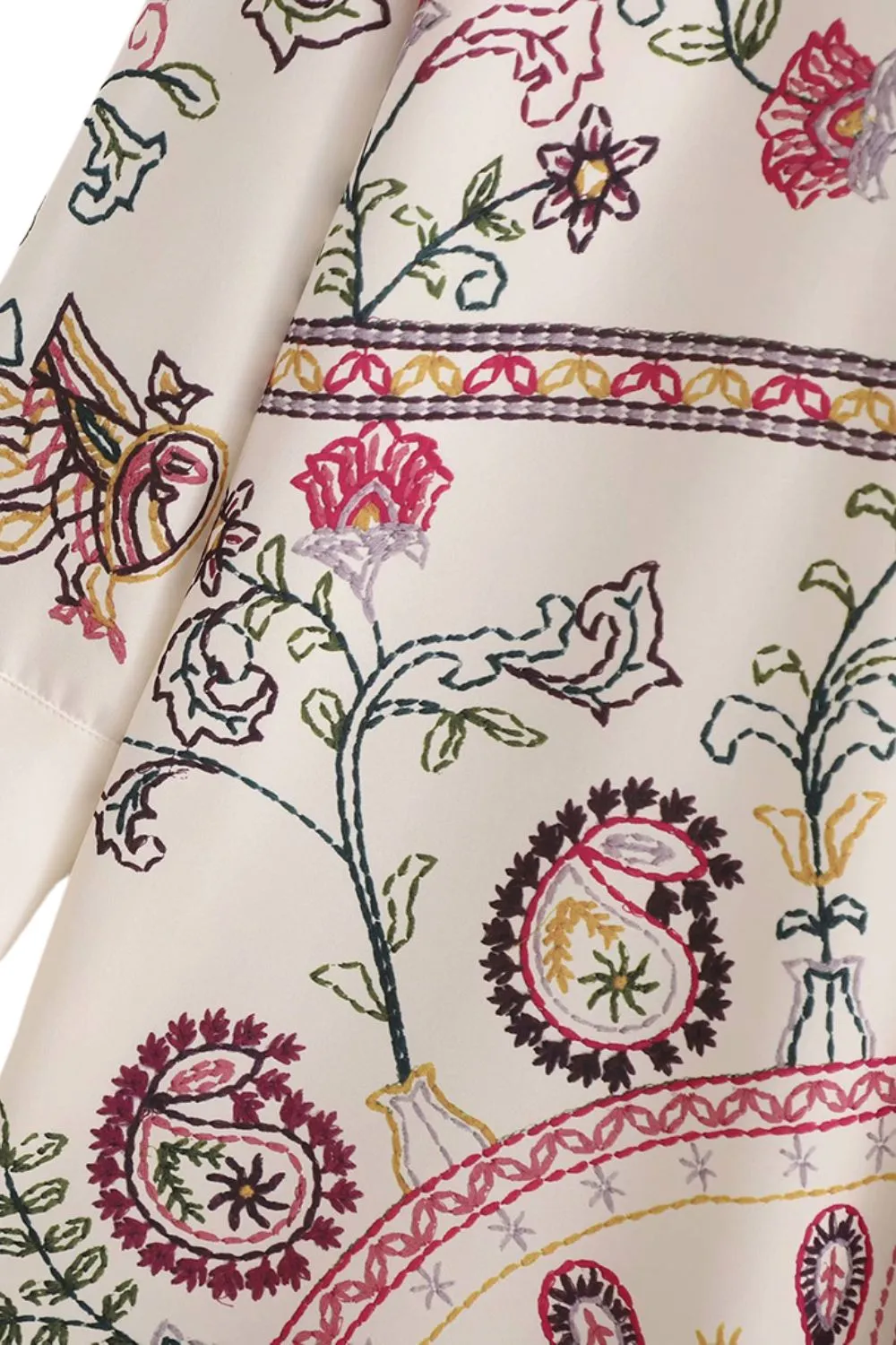 ‘Martha’ Turn-down Collar Loose Printed Long Shirt sold by Goodnight Macaroon product image thumbnail 4