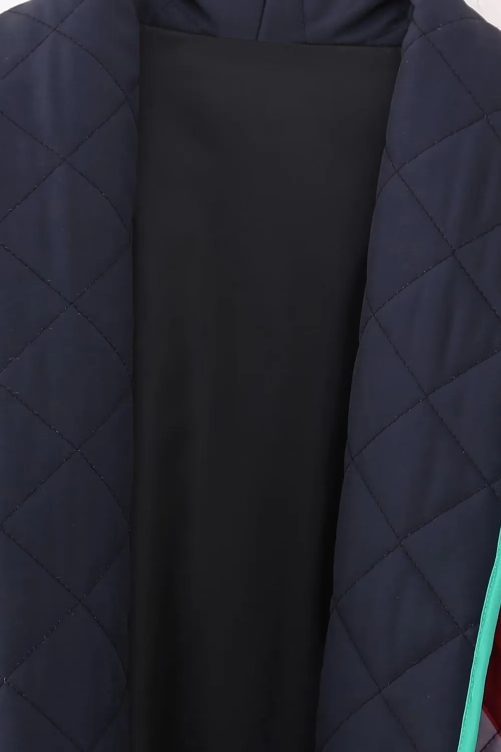 'Ella' Patchwork Collar Loose Open Front Cotton Jacket sold by Goodnight Macaroon product image thumbnail 3