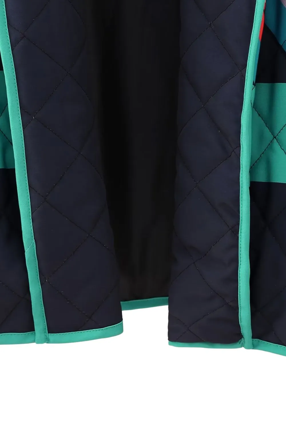 'Ella' Patchwork Collar Loose Open Front Cotton Jacket sold by Goodnight Macaroon product image thumbnail 5