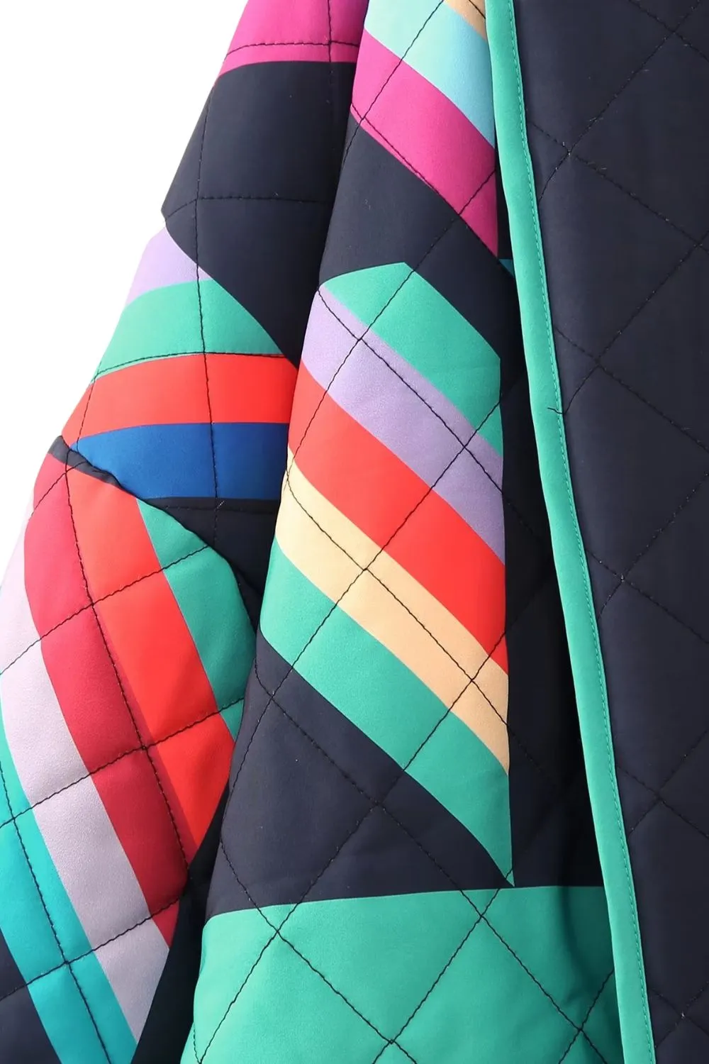 'Ella' Patchwork Collar Loose Open Front Cotton Jacket sold by Goodnight Macaroon product image thumbnail 4