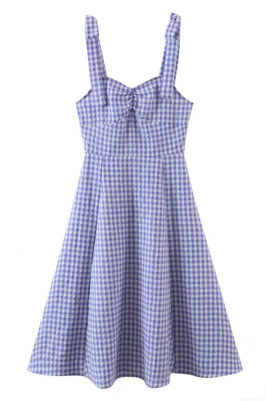 'Chloe' Gingham Sleeveless Midi Dress sold by Goodnight Macaroon