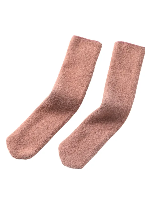 'Peggy' Fuzzy Soft Socks (5 Colors) made by Goodnight Macaroon