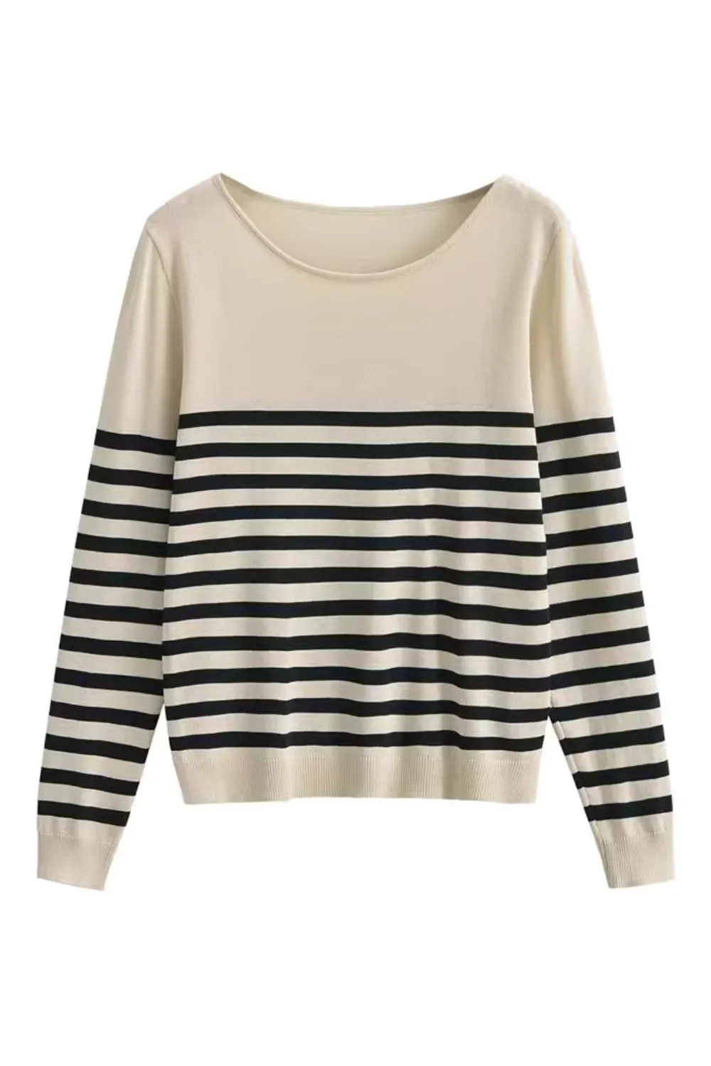 'Talia' Crewneck Stripe Sweater (2 Colors) sold by Goodnight Macaroon product image thumbnail 2