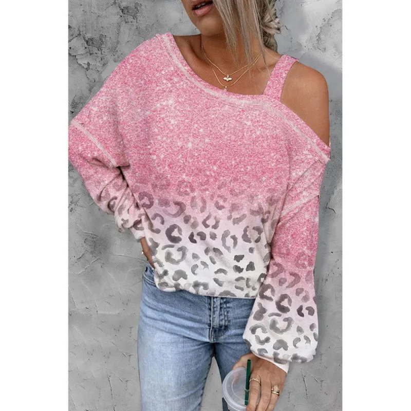 Leopard Print One Shoulder Top #151769 sold by Goodnight Macaroon