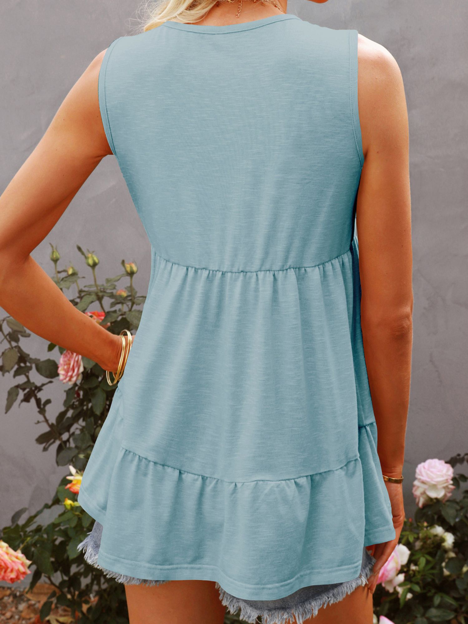 'Tabby' Lace-up Tiered Vest (3 Colors) sold by Goodnight Macaroon product image thumbnail 2