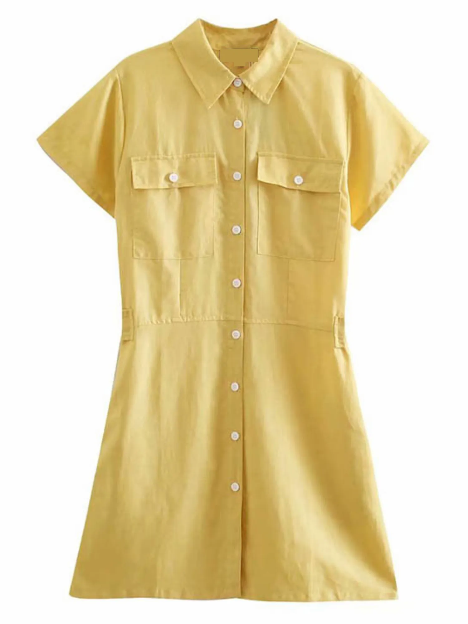 'Sydney' Linen Pocket Shirt Dress (2 Colors) sold by Goodnight Macaroon product image thumbnail 2
