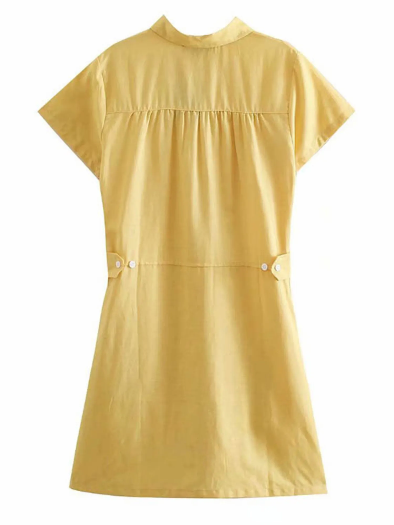'Sydney' Linen Pocket Shirt Dress (2 Colors) sold by Goodnight Macaroon product image thumbnail 5