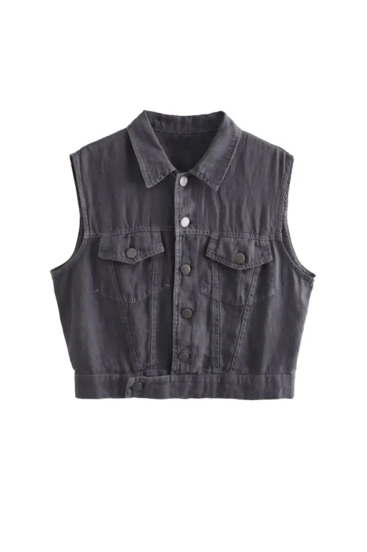 'Robert' Linen Stitched Decorative Vest sold by Goodnight Macaroon