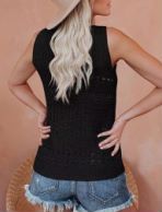 Crochet Cutout Sleeveless Top #122862 sold by Goodnight Macaroon product image thumbnail 9