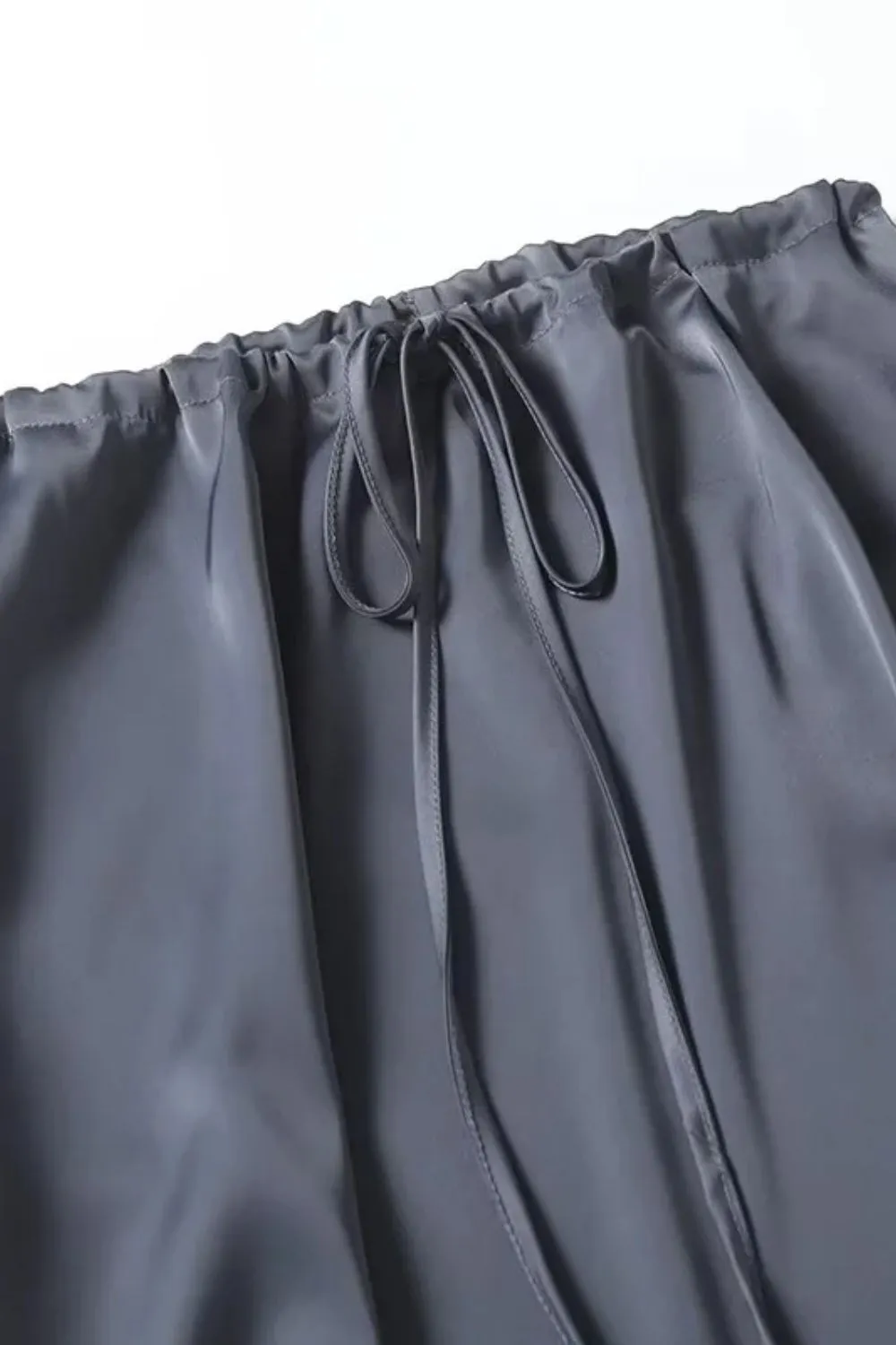 ‘Ruby’ Silky Satin Midi Skirt sold by Goodnight Macaroon product image thumbnail 3