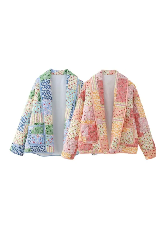 'Grace' Printed Open-Front Cotton Jacket sold by Goodnight Macaroon