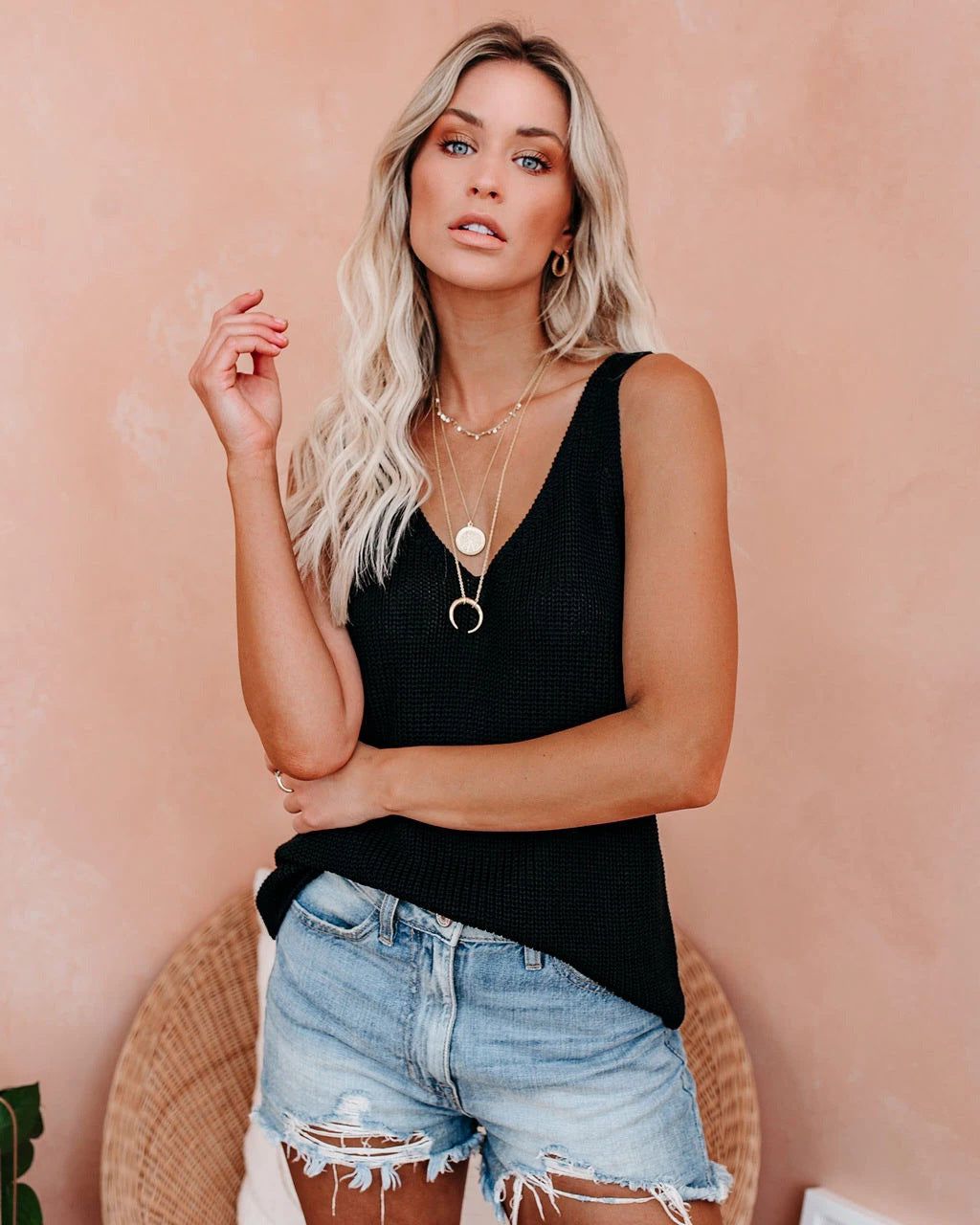 Silk Knit Cami Top #133288 sold by Goodnight Macaroon product image thumbnail 3