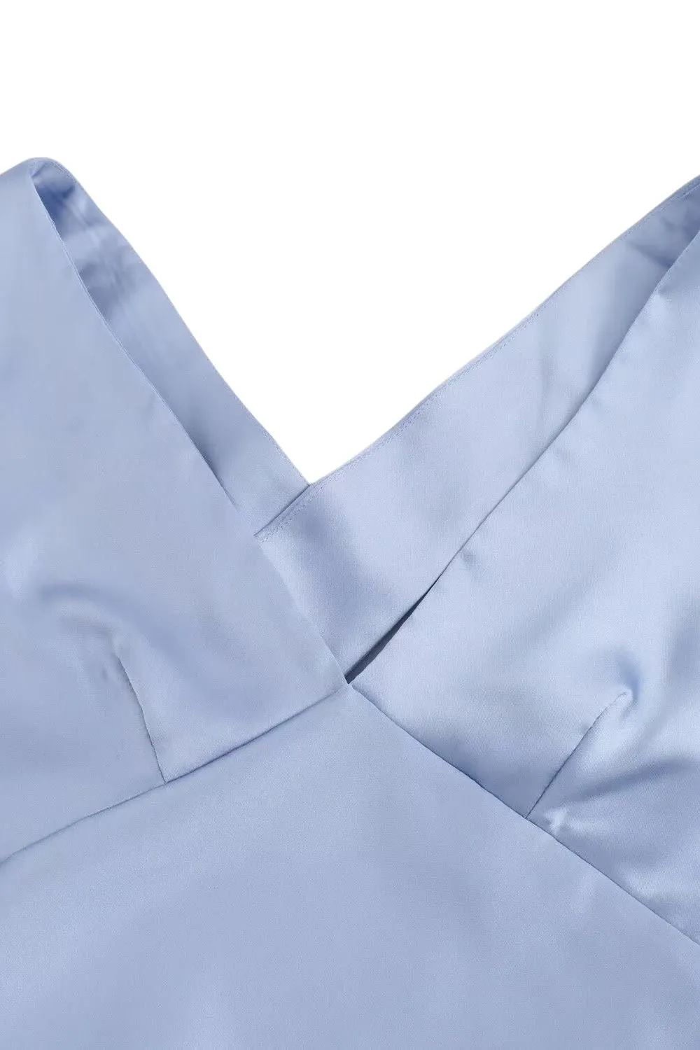 'Stella' Minimalist Satin-Textured Midi Dress sold by Goodnight Macaroon product image thumbnail 5