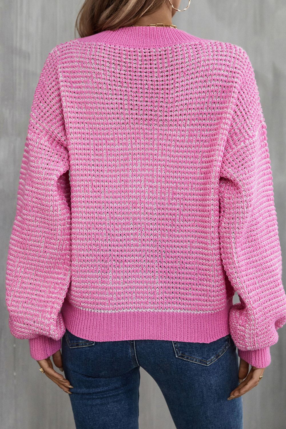 'Elsie' Mixed Knit Short Cardigan (2 Colors) sold by Goodnight Macaroon product image thumbnail 4