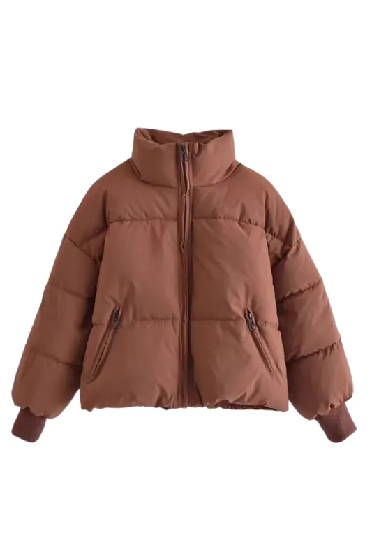 'Paula' Stand Collar Puff Jacket (8 Colors) made by Goodnight Macaroon