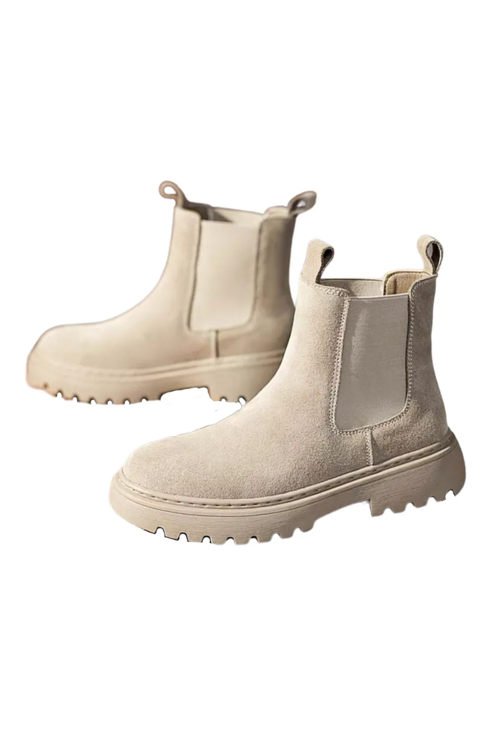 'Priscilla' Thick-Soled Suede Ankle Boots (2 Colors) sold by Goodnight Macaroon