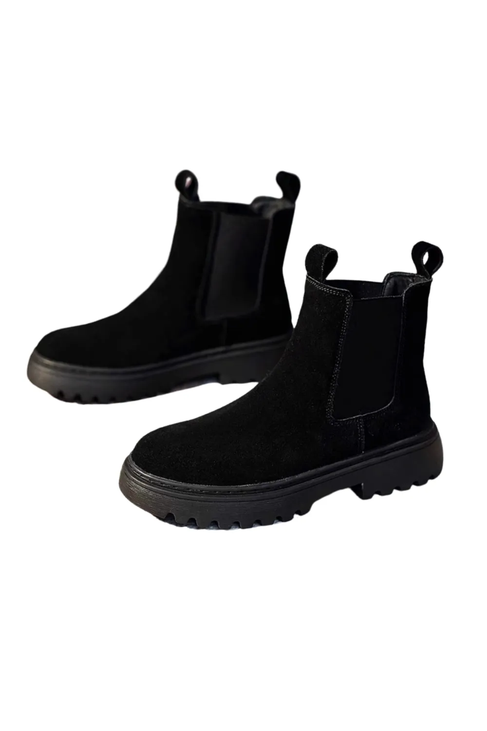 'Priscilla' Thick-Soled Suede Ankle Boots (2 Colors) sold by Goodnight Macaroon product image thumbnail 2