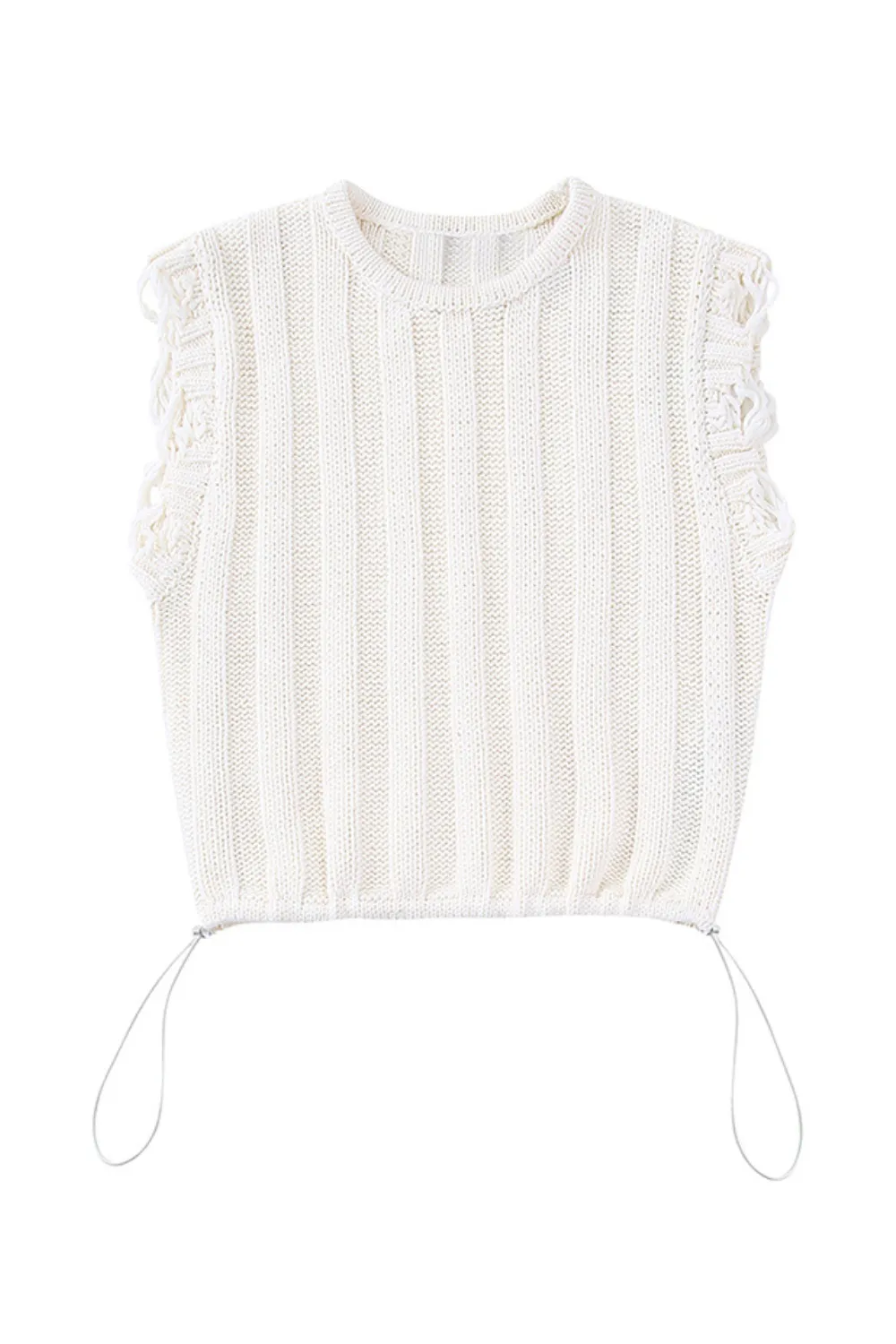 'Selah' Sleeveless Knitted Crop Top sold by Goodnight Macaroon