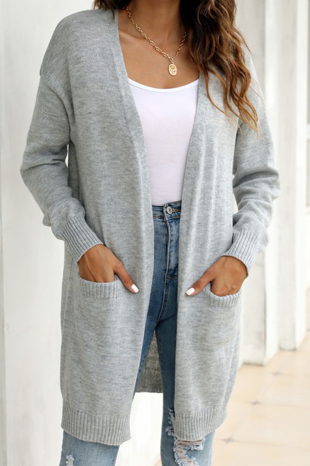 'Remi' Mid Length Pocket Cardigan (3 COLORS) sold by Goodnight Macaroon product image thumbnail 3