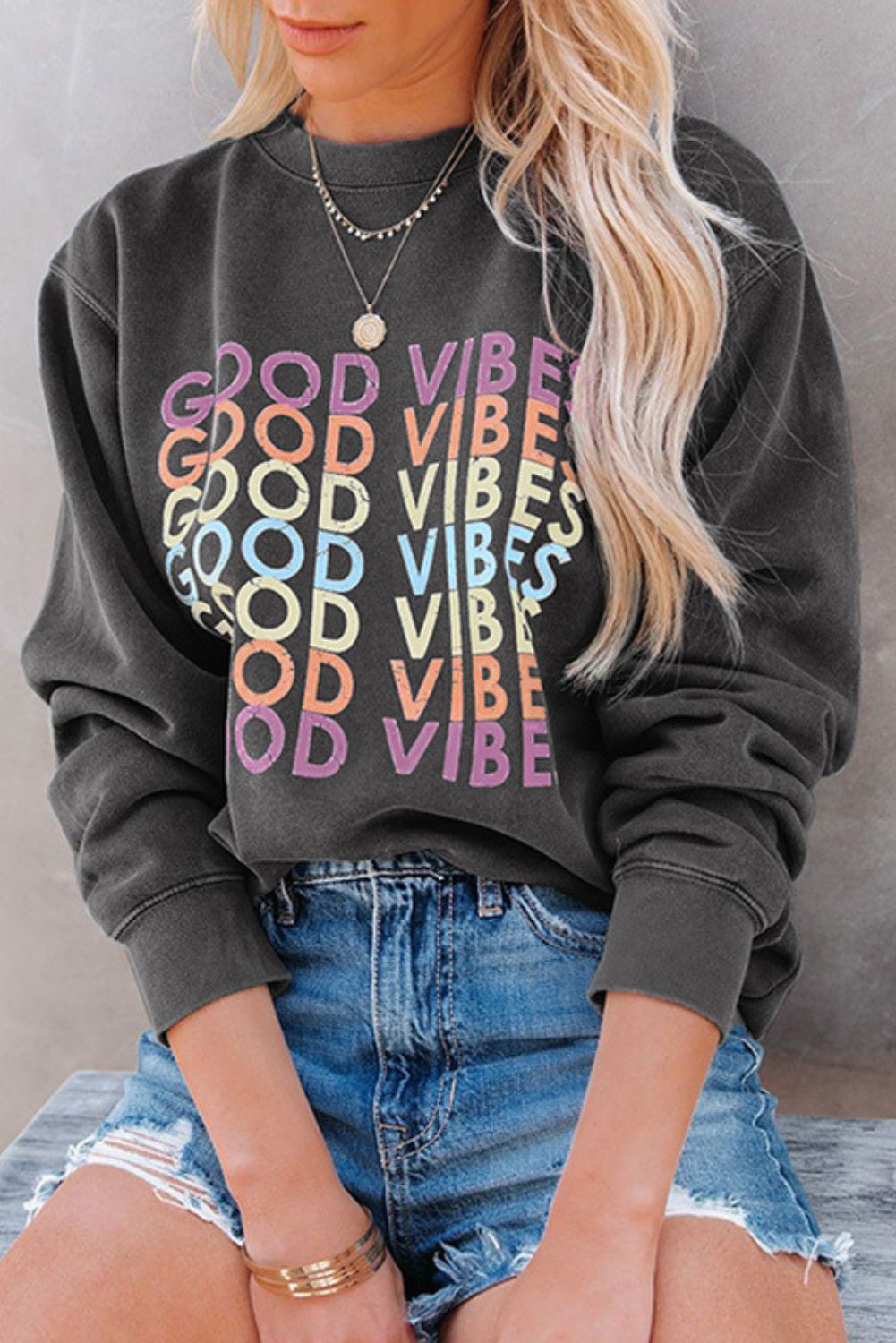 Oversized Graphic Sweatshirt #87888 sold by Goodnight Macaroon