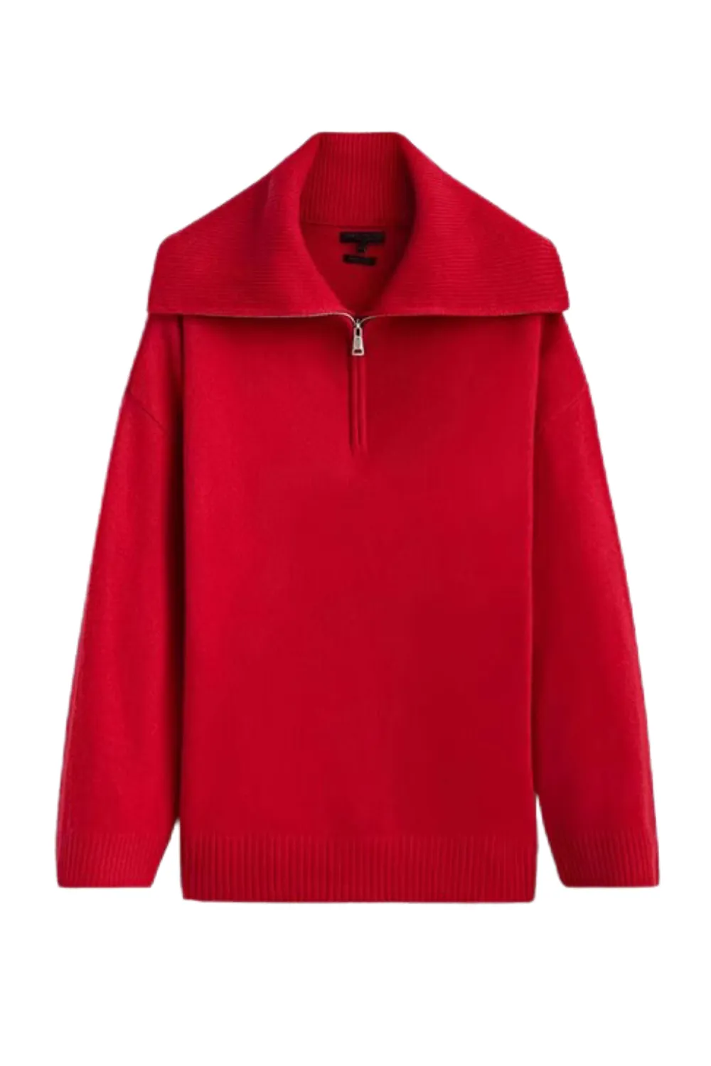 'Olive' Collared Half-Zip Long Sleeve Knitted Sweater (2 Colors) sold by Goodnight Macaroon