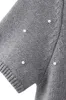 'Yuliana' Imitation Pearl-Embellished Short-Sleeve Knit Sweater sold by Goodnight Macaroon