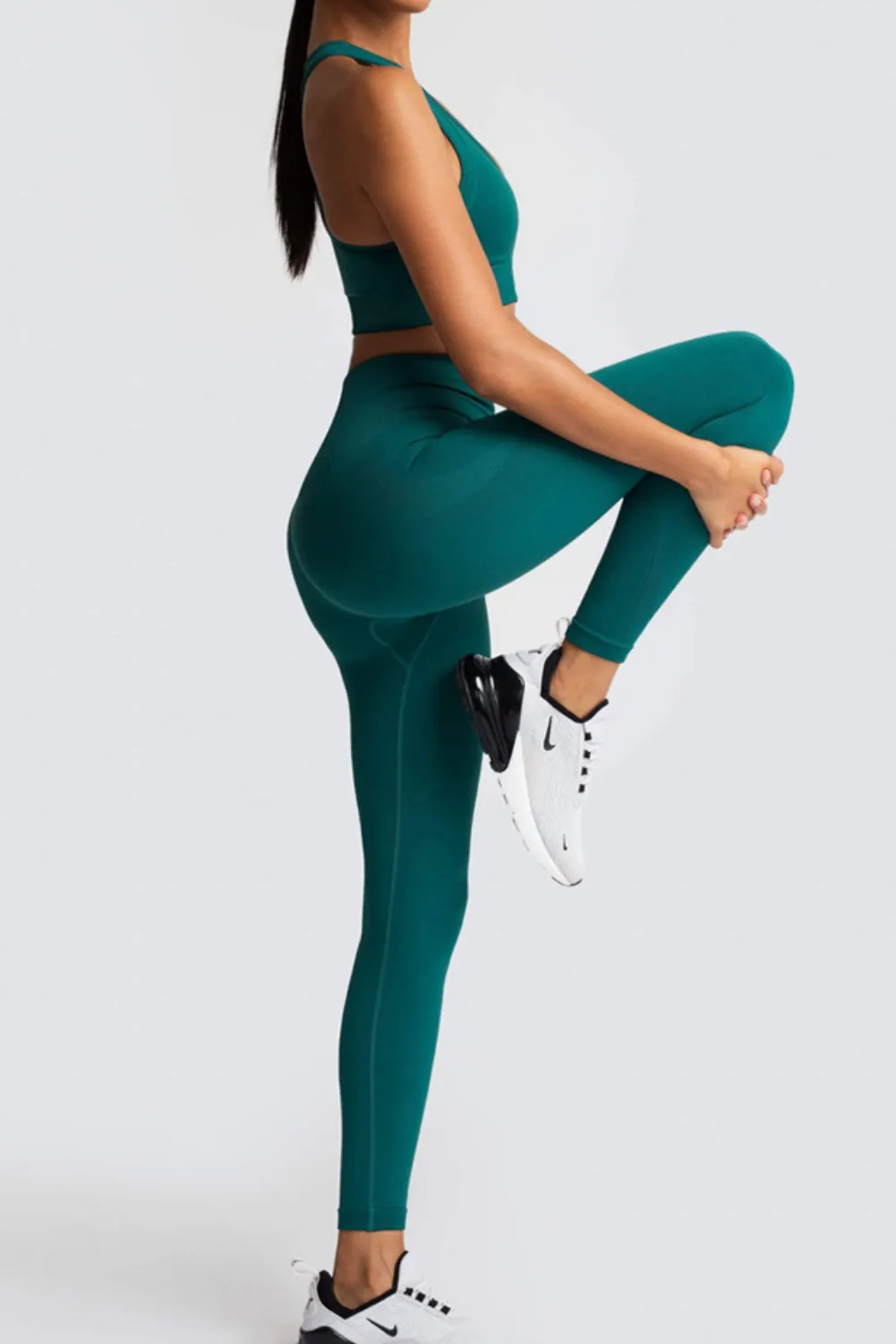 'Natasha' Yoga Bra & High-Waist Legging Set (11 Colors) sold by Goodnight Macaroon product image thumbnail 5