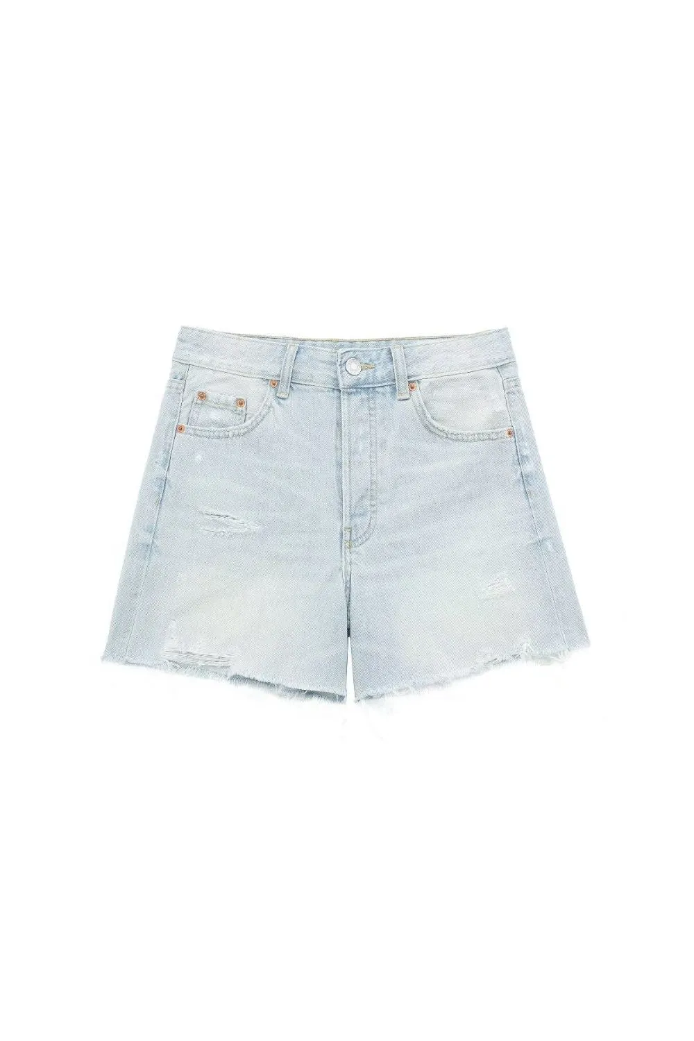 'Emma'Boyfriend-Style Denim Casual Shorts sold by Goodnight Macaroon product image thumbnail 4