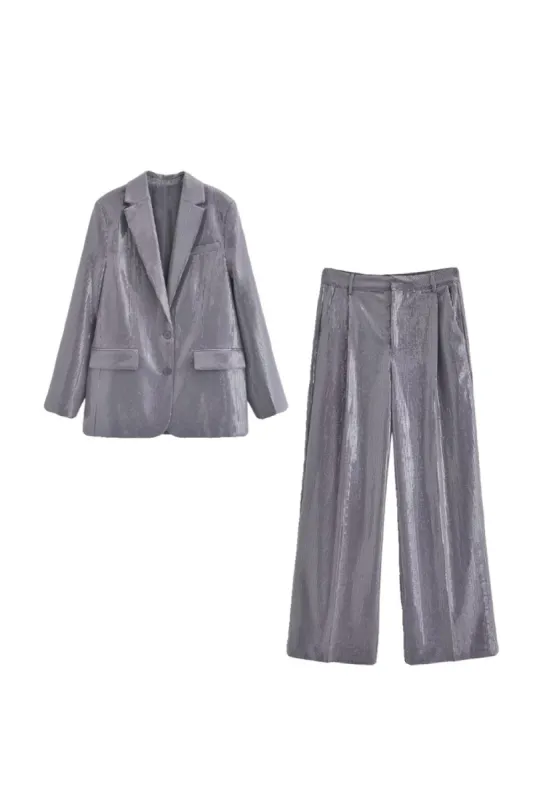 'Tatum'  Sequin-Embellished Blazer Jacket & Pants (Sold Separately) made by Goodnight Macaroon