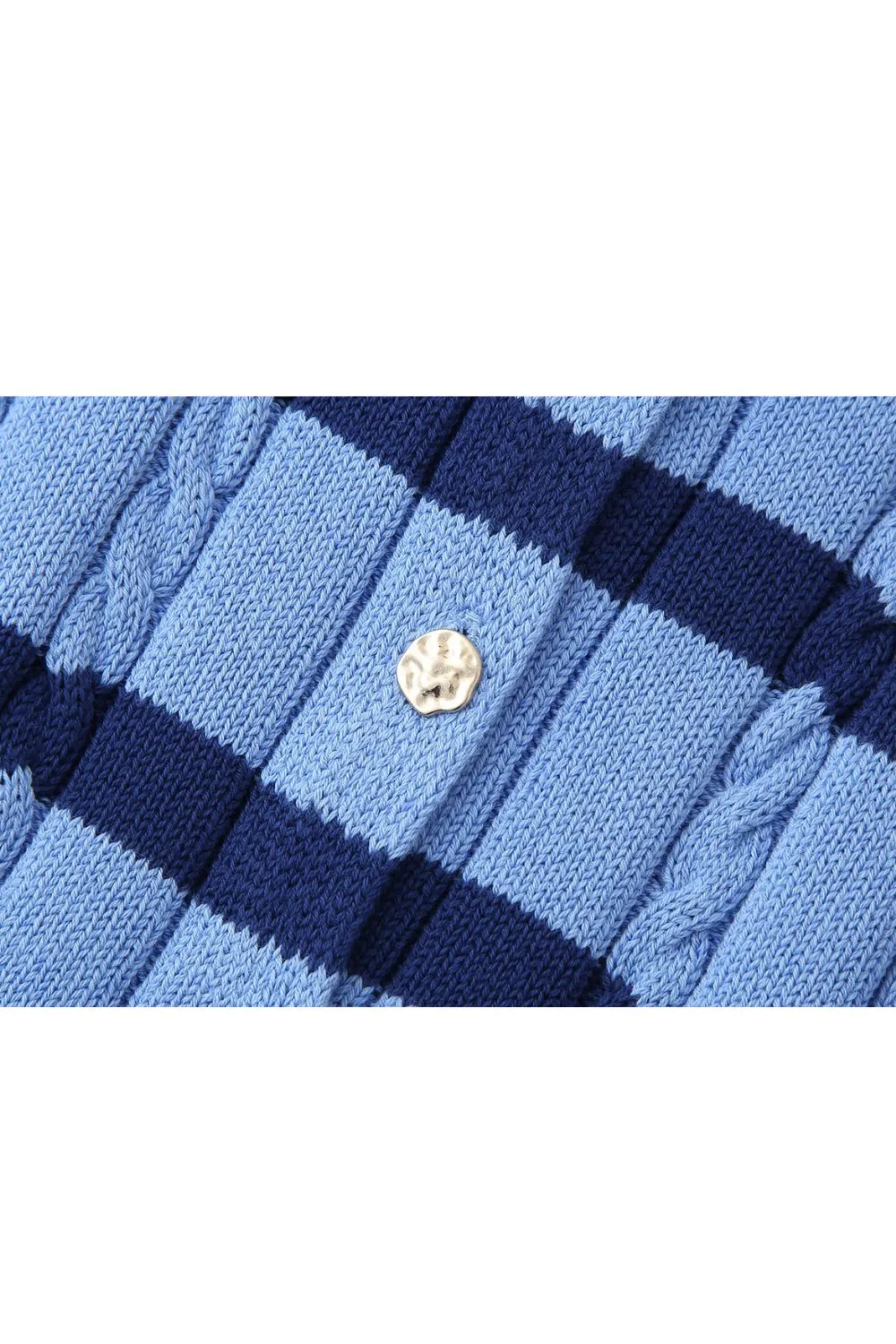 ‘Filina’ Minimalist Striped Button-Down Knit Top sold by Goodnight Macaroon product image thumbnail 5