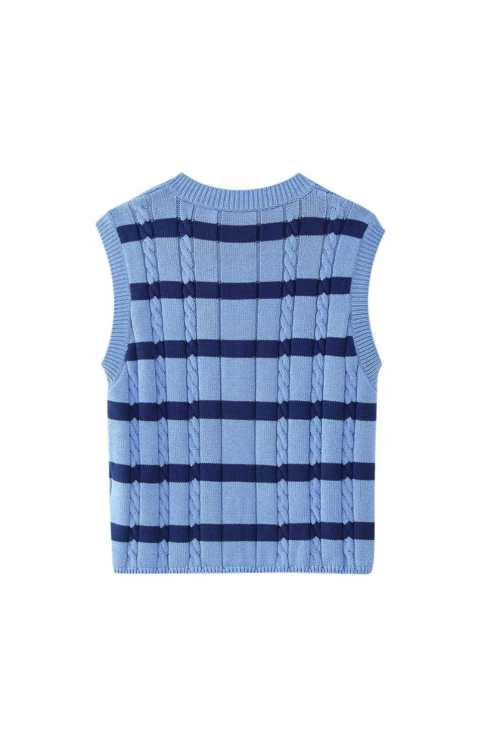 ‘Filina’ Minimalist Striped Button-Down Knit Top sold by Goodnight Macaroon product image thumbnail 2