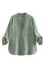 'Dylan' Band Collar V-Neck Shirt (5 Colors) sold by Goodnight Macaroon