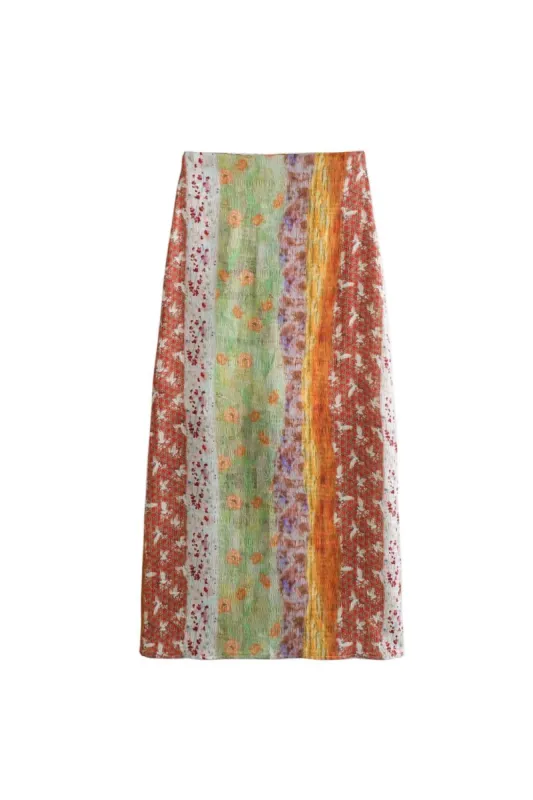 'Lucy' Ink Painting Maxi Skirt sold by Goodnight Macaroon