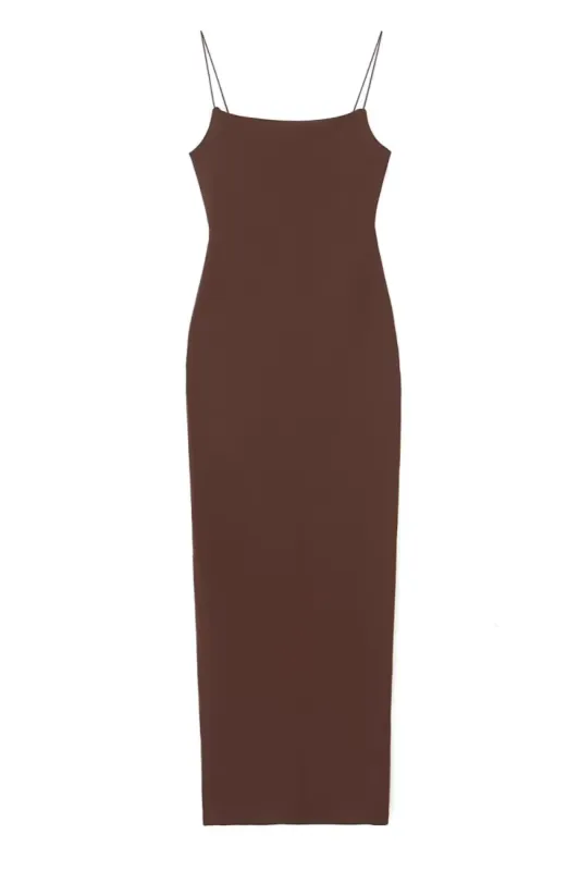 'Elizabeth' Round Neck Stretch Long Dress (2 Colors) sold by Goodnight Macaroon