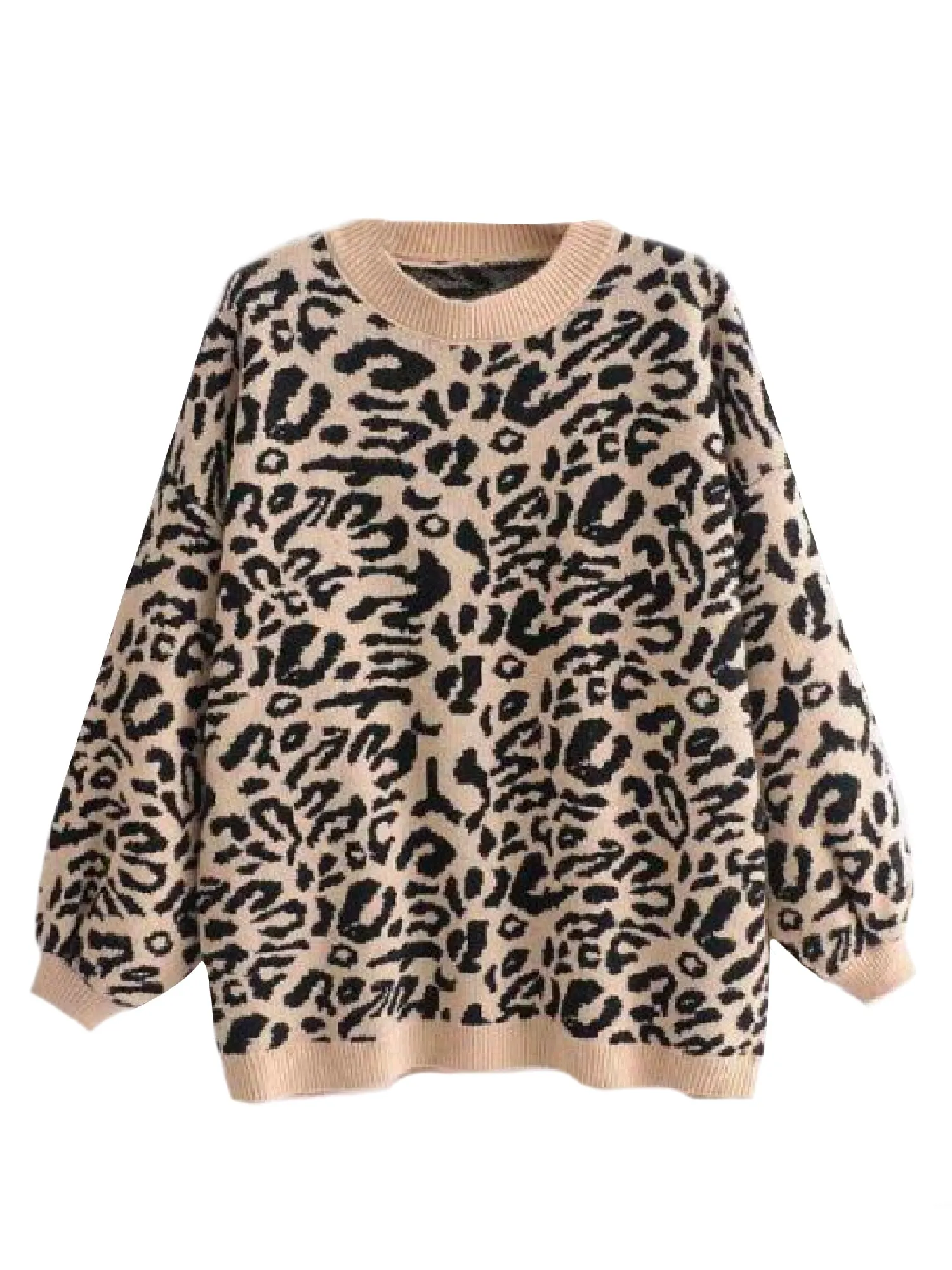 'Kanya' Crewneck Leopard Print Sweater (3 Colors) sold by Goodnight Macaroon product image thumbnail 2