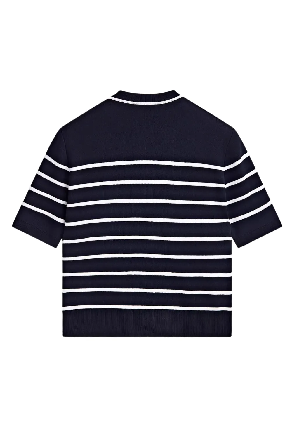 'Nicole' Striped Short Sleeve Button-Up Knitted Cardigan (2 Colors) sold by Goodnight Macaroon product image thumbnail 4