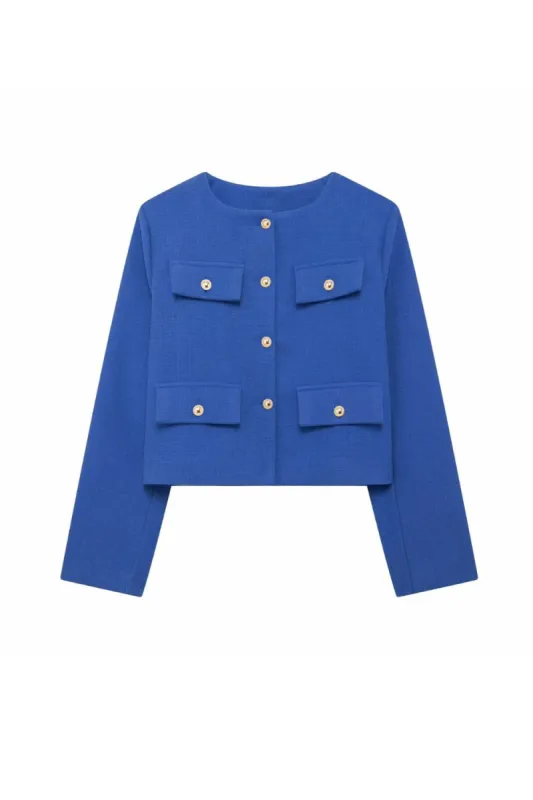 'Lily'Flap-Decorated Pocket Coat(4 Color) sold by Goodnight Macaroon