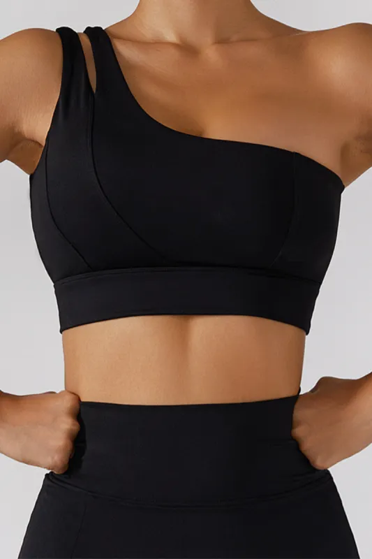 'Kelly' Single Strap Shockproof Fitness Bra (5 colors) sold by Goodnight Macaroon