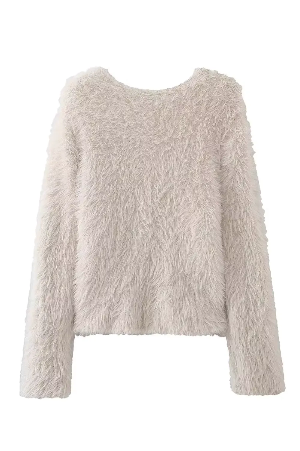 'Zadie' Fuzzy Round Neck Knitted Cardigan (4 Colors) sold by Goodnight Macaroon product image thumbnail 5