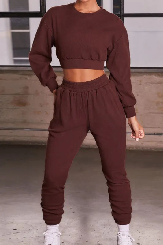 'Casey' Cropped sweatshirt and Pants Set (5 Colors) sold by Goodnight Macaroon