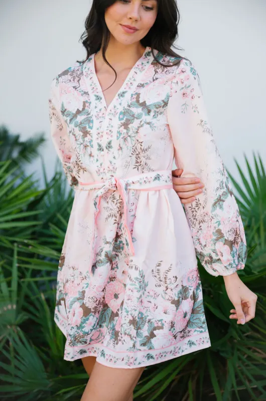 'Maya' Floral Belted Short Dress #138117 sold by Goodnight Macaroon