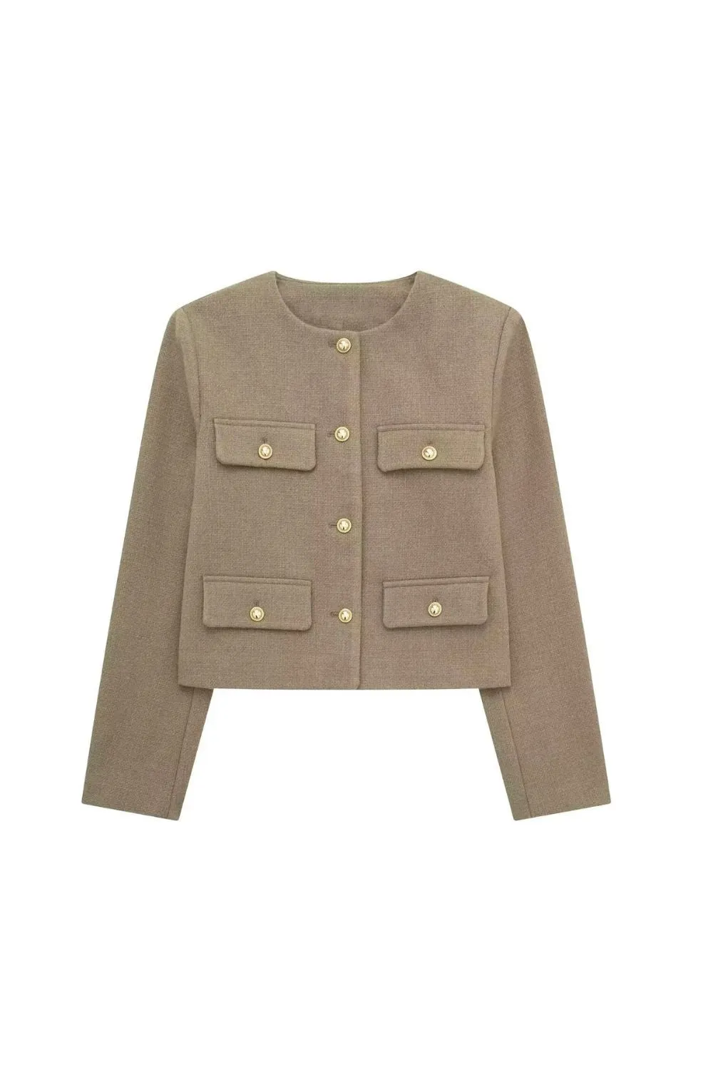 'Lily'Flap-Decorated Pocket Coat sold by Goodnight Macaroon