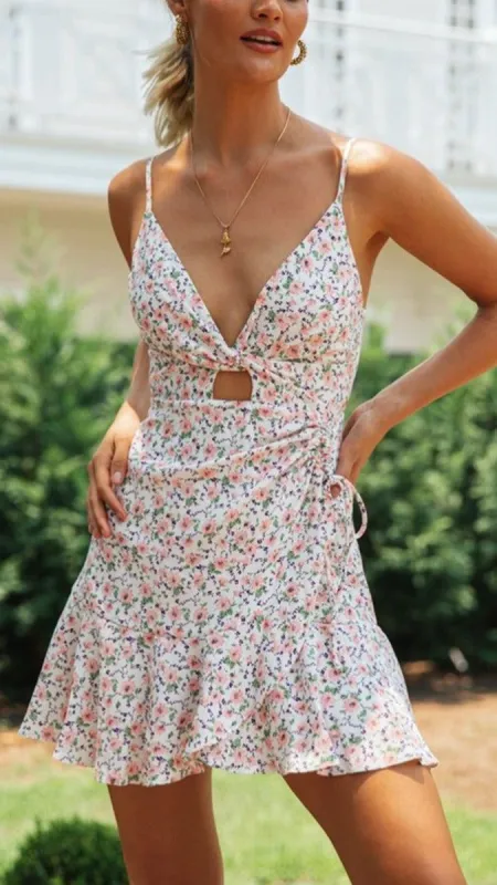 Floral Cutout Backless Dress #164523 sold by Goodnight Macaroon