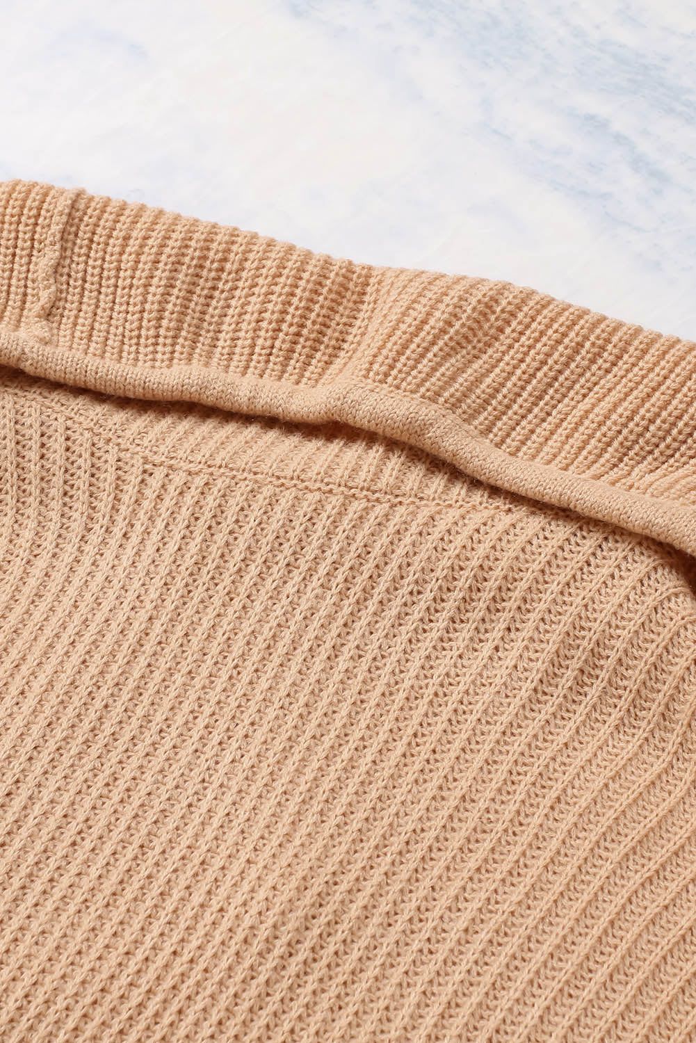 'Xandra' Drawstring Cowl Neck Side Slit Tunic Sweater sold by Goodnight Macaroon product image thumbnail 12