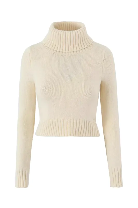 'Jenna' Turtleneck Knitted Long-Sleeved Sweater (2 Colors) made by Goodnight Macaroon