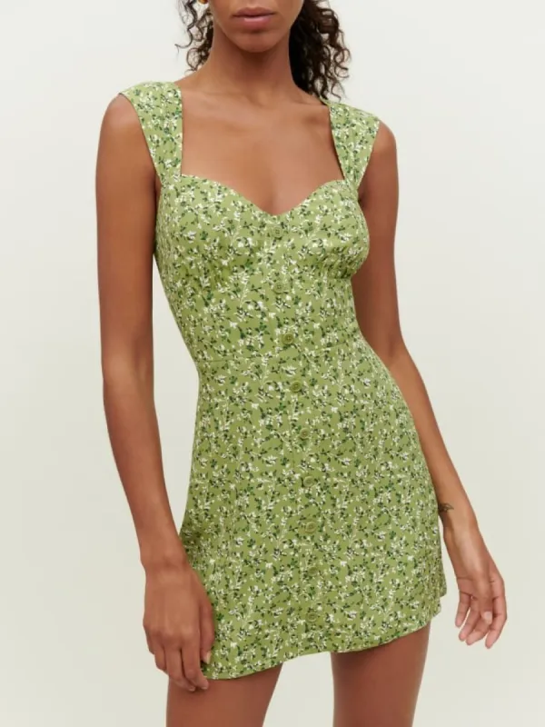 Floral Sleeveless Short Dress #160547 made by Goodnight Macaroon