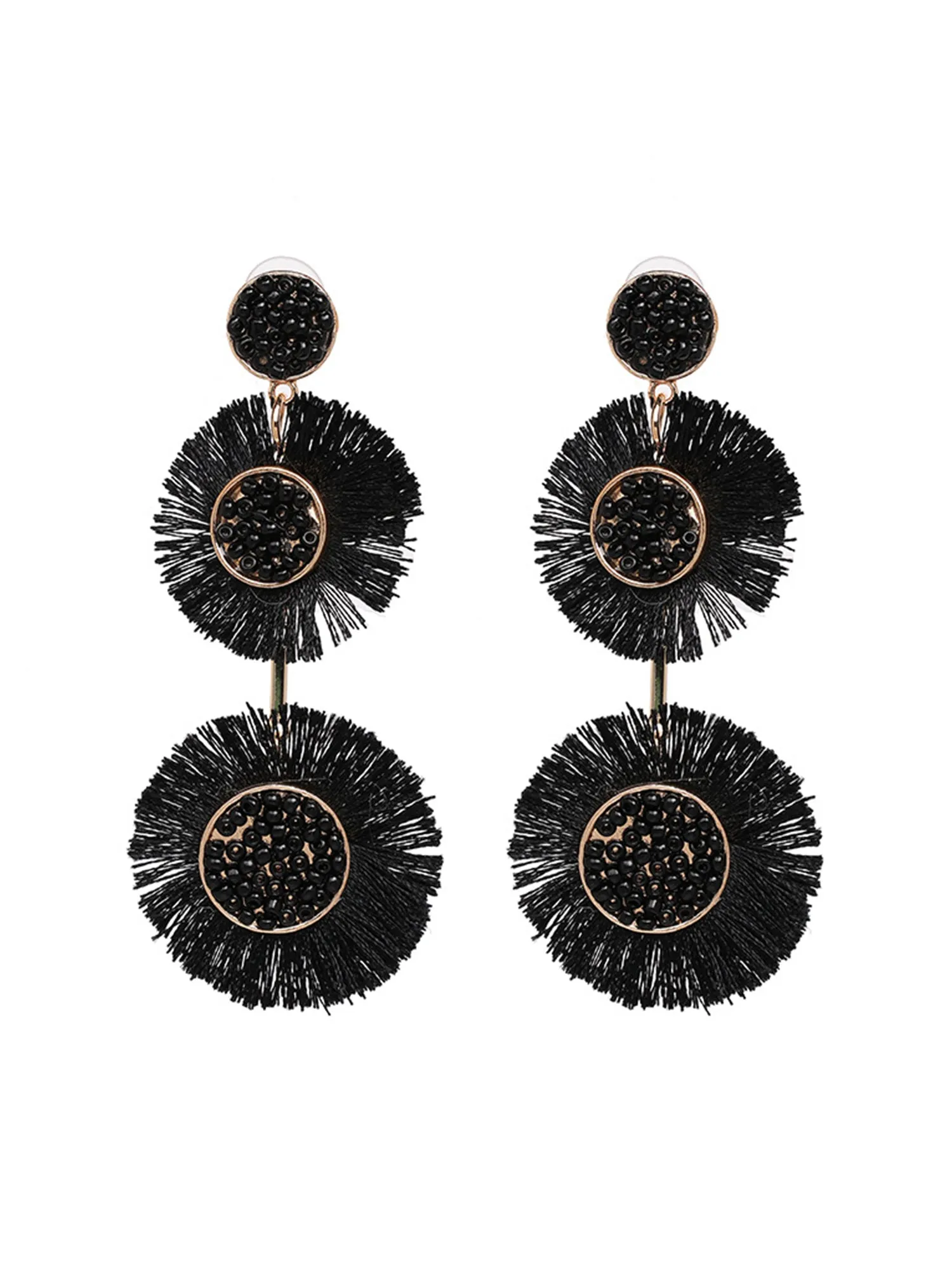 'Tamara' Tassel Bead Drop Earrings (7 Colors) sold by Goodnight Macaroon product image thumbnail 5