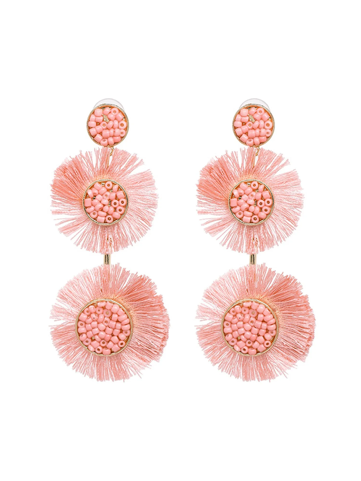 'Tamara' Tassel Bead Drop Earrings (7 Colors) sold by Goodnight Macaroon