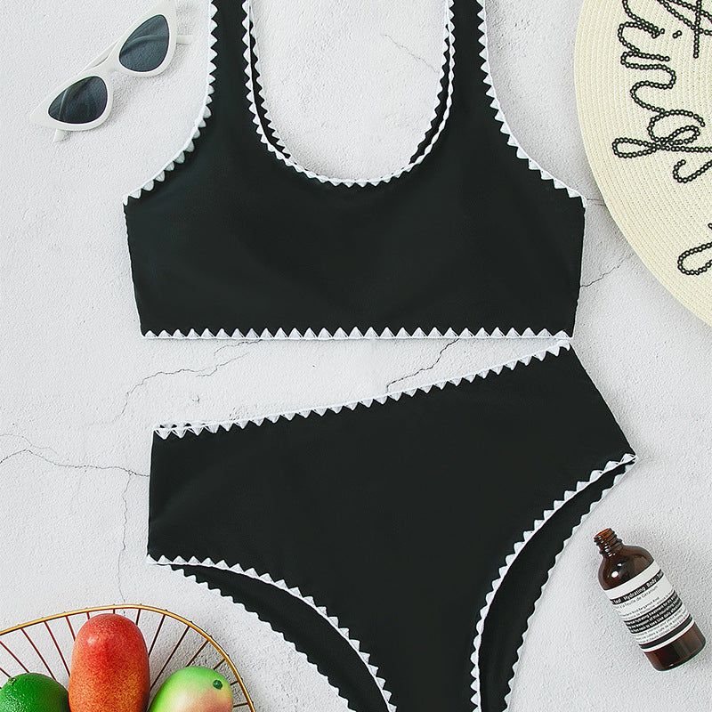 'Abigail' Solid Color Two-Piece Swimwear #164057 sold by Goodnight Macaroon product image thumbnail 6